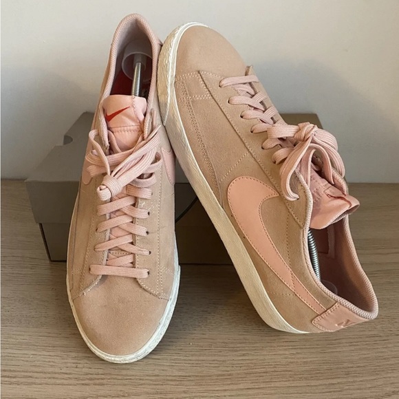 Nike Other - Nike SB Blazer Low Pink Orange Suede Lace-Up Sneakers 371760-801-  Mens Size 12